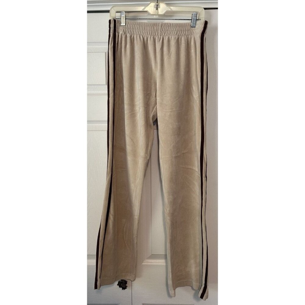 SouthPole tracksuit bottoms velour Y2K tan brown women XL pants lounge 1990s VTG